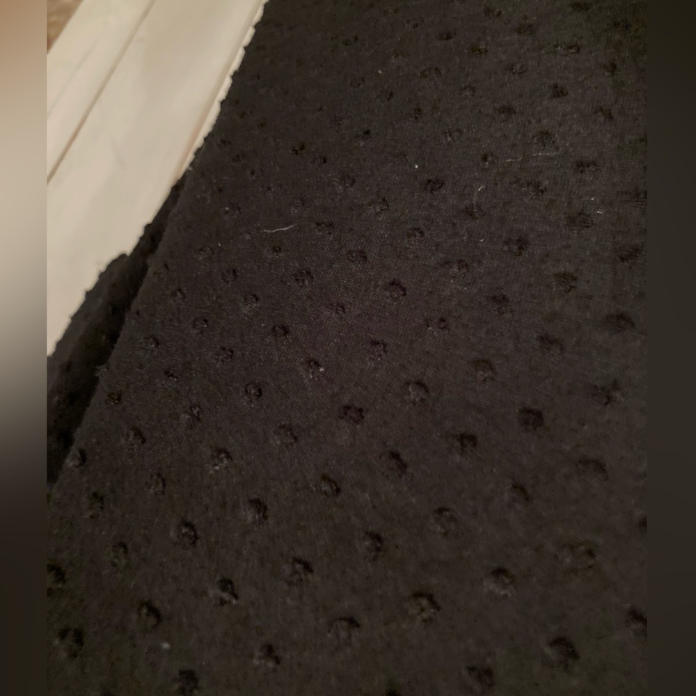 Adrianna Papell XL Black Top Swiss‎ Polka Dot Pullover Split Side So Soft - Picture 4 of 8